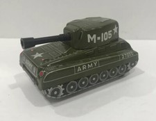VINTAGE ARMY M-10 105 TANK WACO JAPANESE BATTERY OPERATED TIN TOY 27000