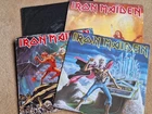 Iron Maiden 4 x 7" lot RUN TO THE HILLS/WOMEN IN UNIFORM/RUNNING FREE + Poster