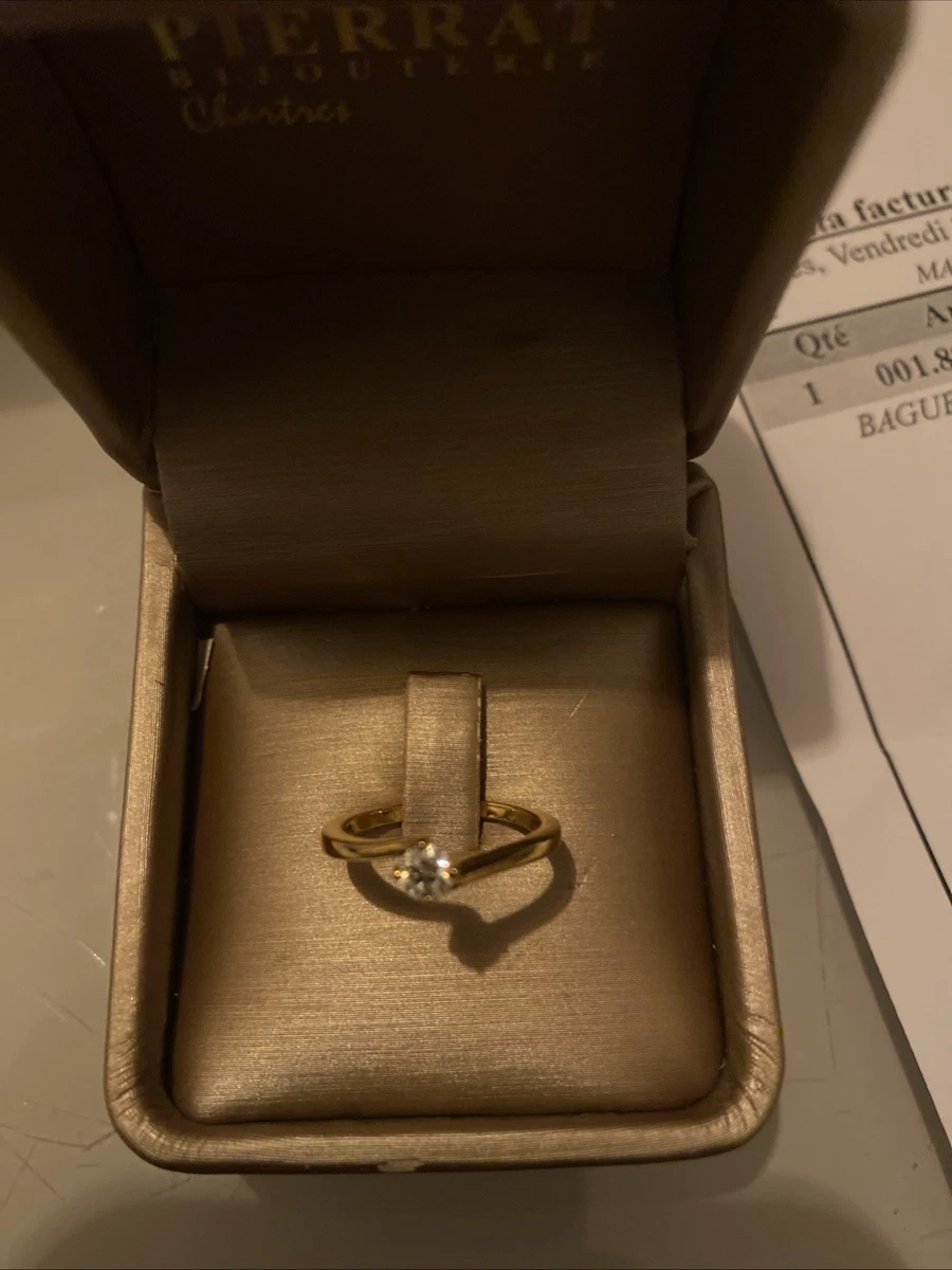 Bague Or Jaune 18 Carats Avec Pierre Verte - Taille 49, 2,67g - Occasion En Très Bon état