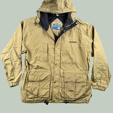 Vintage Dunbrooke Upstream Jacket Men XL Tan Honda Hooded Parka Utility Cargo