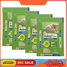 4 pack Feline Pine Original 100 Natural Cat Litter, 20 lb