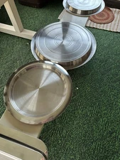 Frontgate Hot/Cold 17 Inch Round Stainless Steel Tray