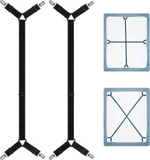 Sheet Keeper Straps Bed Sheet Holder for Corners Bedsheet Stays Suspender Clips