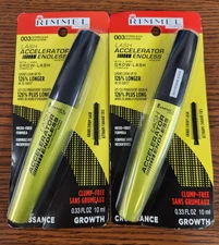 2PC RIMMEL LONDON LASH ACCELERATOR ENDLESS MASCARA #003 EXTREME BLACK .33OZea