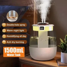 1500ml Humidifiers for Bedroom Large Room Office Cool Mist Air Humidifier Indoor