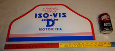 VINTAGE ANTIQUE ORIGINAL STANDARD ISO = VIS D MOTOR OIL METAL GASOLINE RACK SIGN