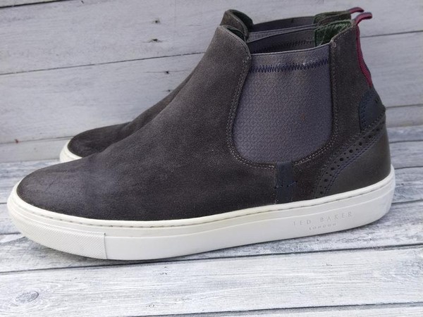 Men Ted Baker Boots Grey Suede 42