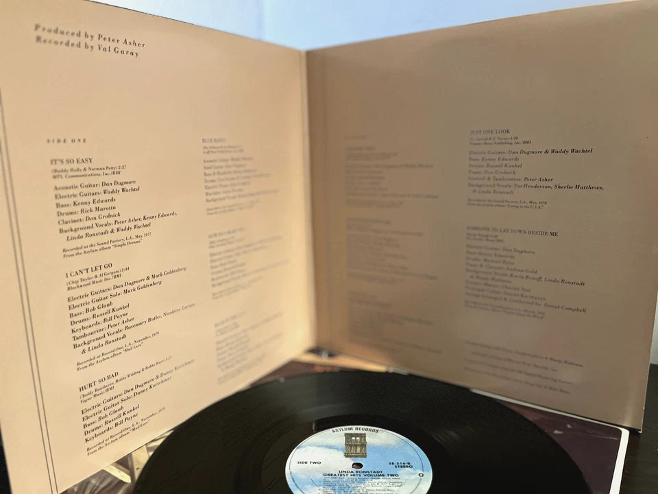 LINDA RONSTADT - Greatest Hits Volume 2 (1980) - 12" Vinyl Record LP - VG+ - Image 3 of 4