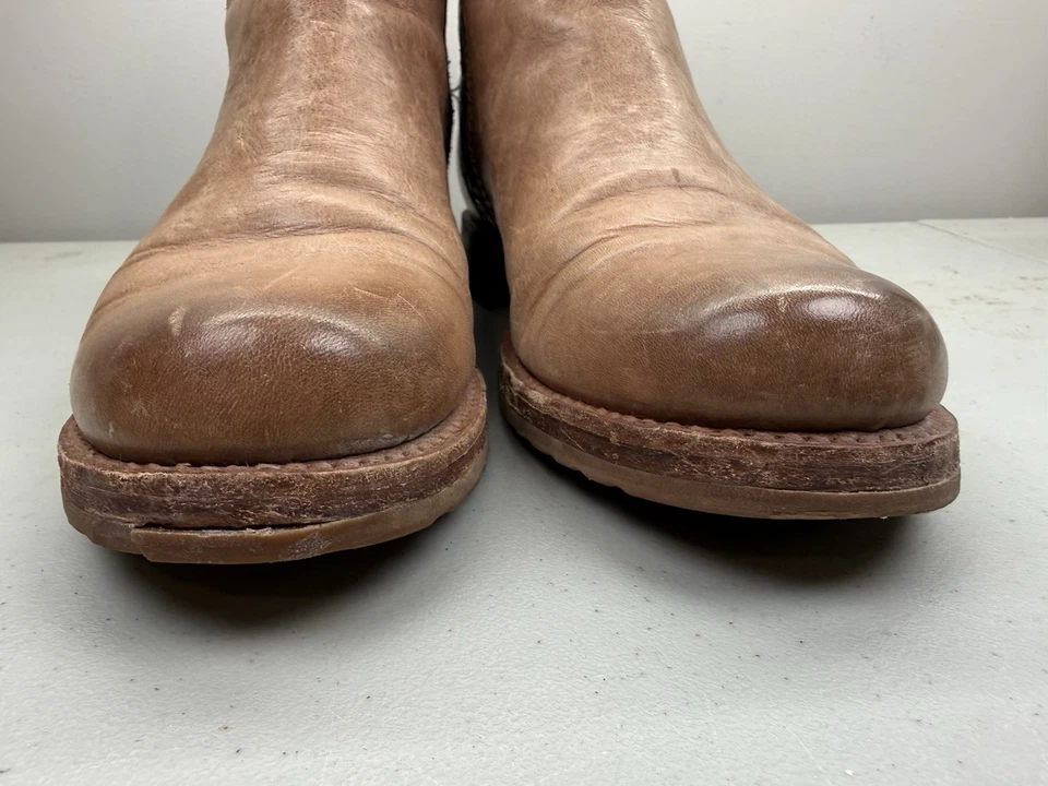 FRYE Botas Cortas Cuero Marrón Verónica Costura SLS Botines Doble Cremallera MUJER 10B Tostado Foto 4 de 4
