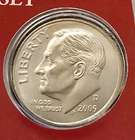 2009-D Roosevelt Uncirculated Dime in Original Mint Cello J58