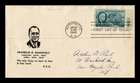 DR JIM STAMPS US COVER ROOSEVELT MEMORIAM FOUR FREEDOMS FDC SCOTT 933
