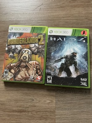 Microsoft Xbox 360 Lot Of 2 Games Halo 4 & Boarderlands 2