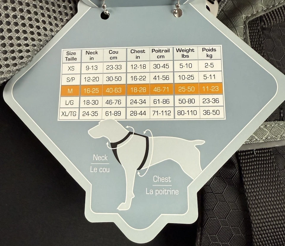 Kurgo Grey/Black Journey Air Harness For Dogs • Medium - Image 4 of 4