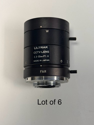 Lot Of 6 Ultrak F1.6 CCTV Lens 5.5-33mm F1.6