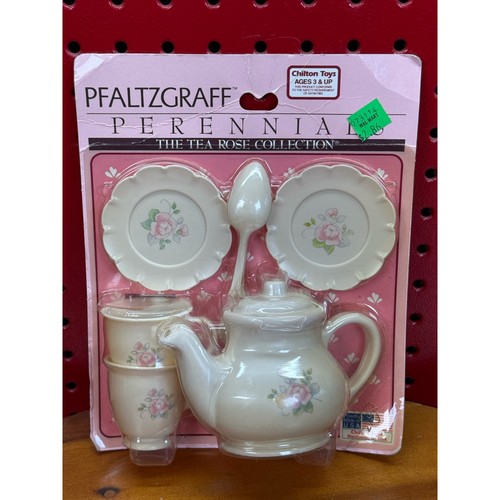 Pfaltzgraff Perennials Tea Rose Collection Toy Tea Set Chilton Play Set Vintage