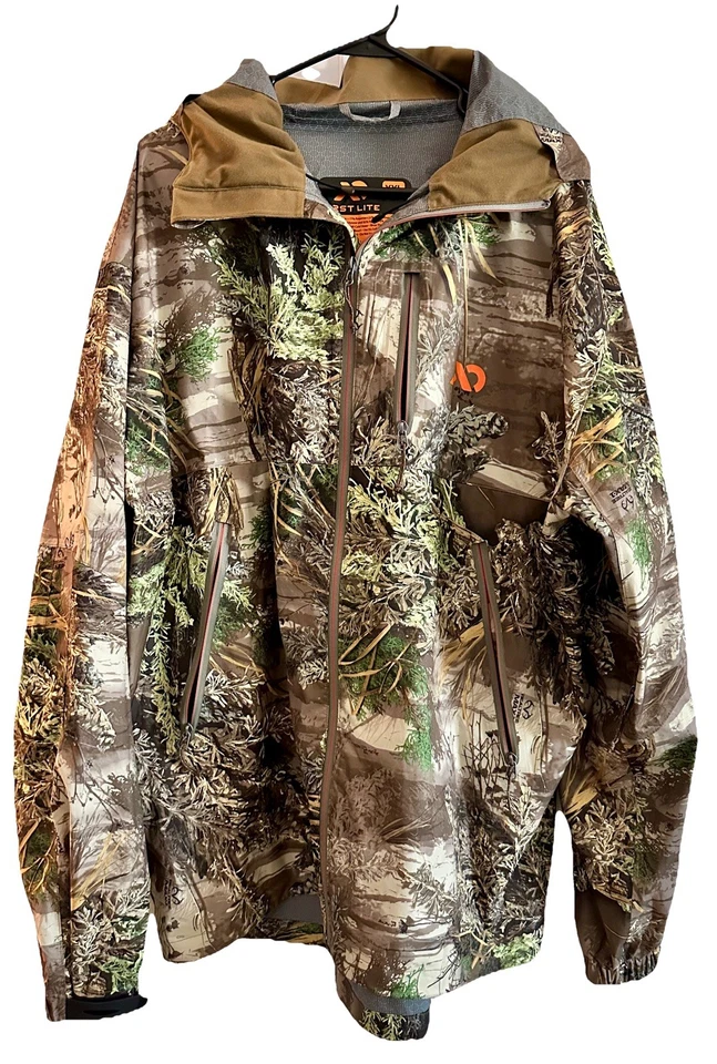 First Lite Men’s XXL Boundary Stormtight Camo Hunting Rain Jacket Realtree MAX-1 - Image 2 of 4
