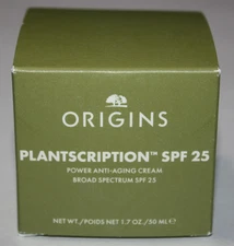 Origins Plantscription SPF 25 Power Anti-Aging Oil Free Cream 1.7 oz/ 50 mL New