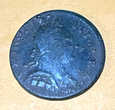  HISTORICAL !!- 1773 King Geo III Colonial Copper !! Revolutionary War Coin 