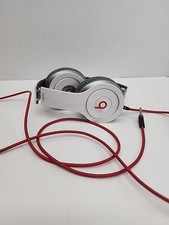 Rare Vintage Beats By Dr Dre Monster Solo HD Headphones White and Red 