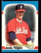 1989 Fleer Heroes of Baseball #39 Bobby Thigpen Baseball Card 0501C