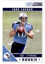 Jake Locker 2011 Score Rookie Card #343. rookie card picture