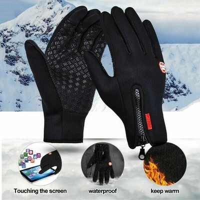 Winter Handschuhe Herren Damen Fahrradhandschuhe Touchscreen Thermo Windproof DE