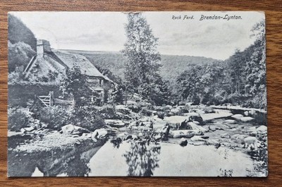 1909 Rock Ford Brendon Lynton Devon Postkarte Brendon Poststempel