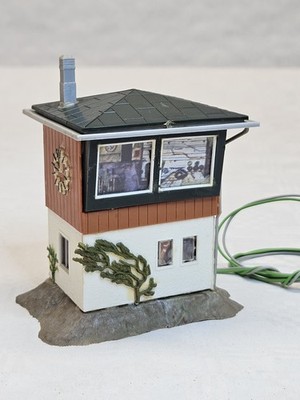 FALLER B-123 H0 BLOCKSTELLE fertig gebaut VINTAGE SAMMLER MODELLBAHN LICHT 