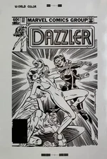 Production Art DAZZLER #22 cover, FRANK SPRINGER art, 11x17