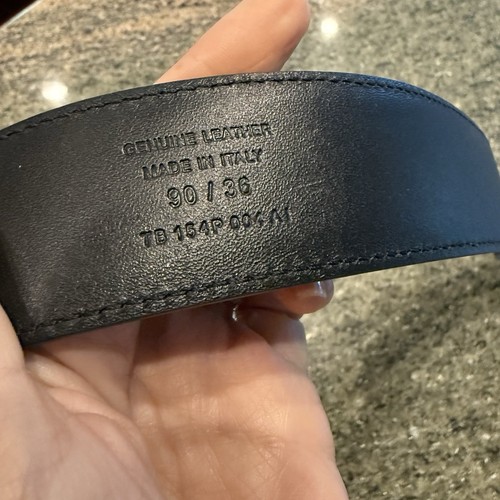 Cinturón de cuero liso Tom Ford para hombre negro 90/36 - Imagen 15 de 17