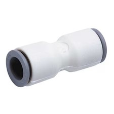 Parker 6306 60 62Wp2 Push-Fit Adapter Fitting, 1/2 In X 3/8 In Tube Size,