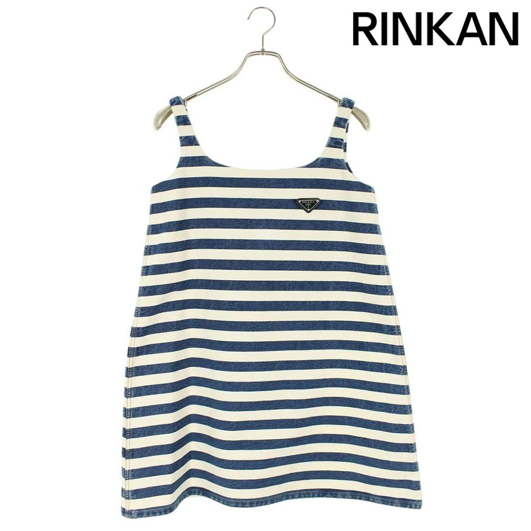 Prada GFA122 Triangular Logo Plate Border Mini Dress One Piece Women 36 Used 7c3