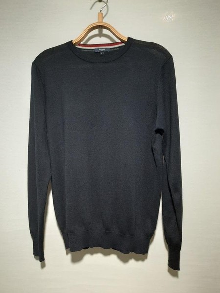 Men Rochas Sweater Navy Wool 38 / M / 46