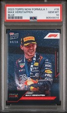 PSA 10 Max Verstappen 2023 Topps Now #18 Blue SP #4/10 Made Rare Trading Card