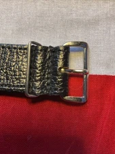 Phoenix Watch Strap 20mm Leather Black One Piece