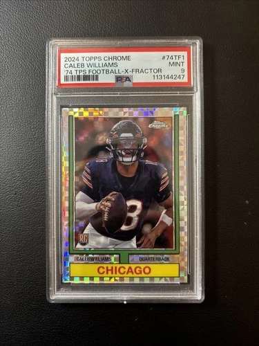 2024 Topps Chrome - 1974 Topps Football Caleb Williams #74TF-1 X-Fractor Psa 9