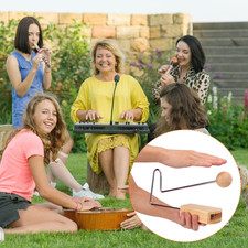 2 PCS Vibraslap Percussion Instrument Wood Metal Musical Vibra Slap Adults