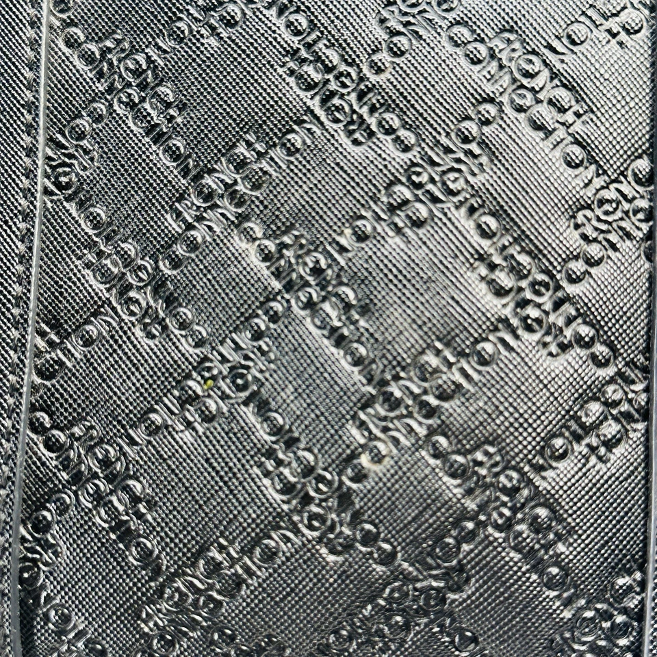 Bolsa satchel French Connection tiracolo logotipo preto couro sintético médico - Imagem 4 de 4