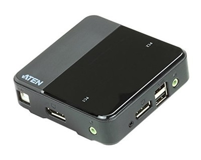 ATEN CS782DP KVM Switch 2 Port USB DisplayPort 4K UHD schwarz