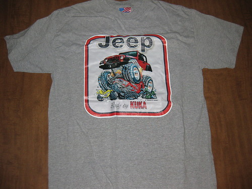 JEEP T-shirt med Body By Kuka Chrysler Willys Toledo OHIO