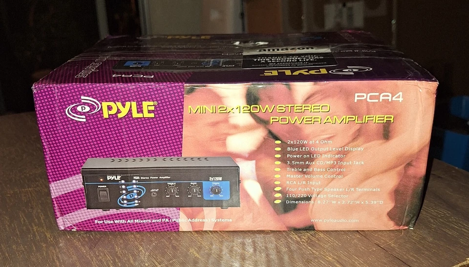 Pyle PCA4 240W 2 Channel Power Amplifier - Black - Image 2 of 3
