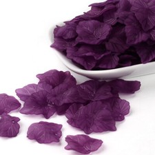 200 Purple Maple Leaf Charm Transparent Frosted Acrylic 24mm US Seller 1599