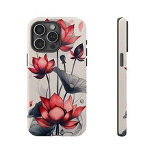Phone Ink - Case for iPhone Galaxy Pixel - Pink Lotus Flowers Lily Floral