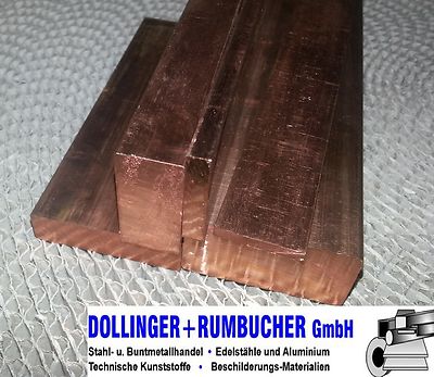 Kupfer E-Cu CW004A Flachstange Flach Cu-ETP 60x3 mm **Länge bitte auswählen**