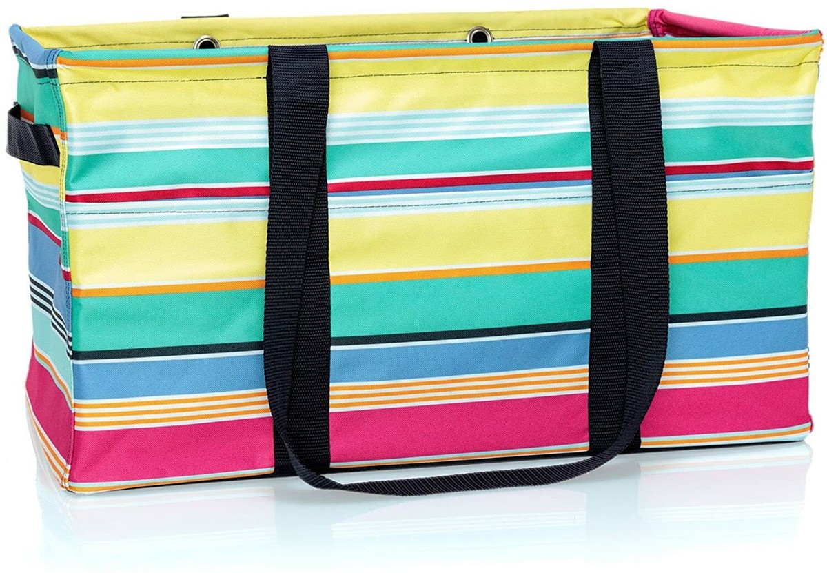 Thirty One Deluxe Large Utility Tote Beach Picnic Laundry Basket Bag 31  Gift | Ebay