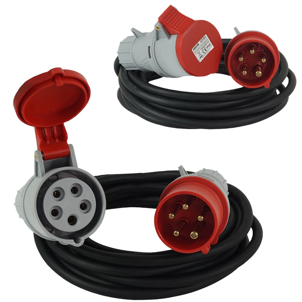 CEE Starkstromkabel 16A 32A 5x2,5mm² H05VV-F Verlängerungskabel 2-50m 400V IP44 - Bild 2 von 4