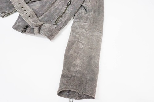 Blank NYC Women's Suede Moto Jacket Cloud Gray #73k-9269 Cropped Motorcycle - Picture 7 of 20