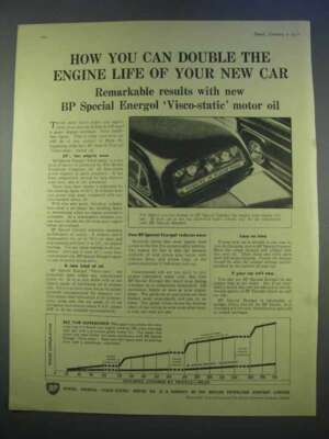 1955 BP Special Energol Visco-Static Motor Oil Ad - Double Life