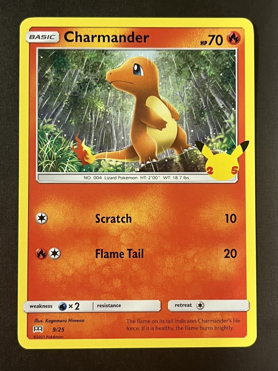 NM Charmander 9/25 Non-Holo 25th Anniversary McDonalds Pokemon Card NM Charmander 9/25 Non-Holo 25th Anniversary McDonalds Pokemon Card