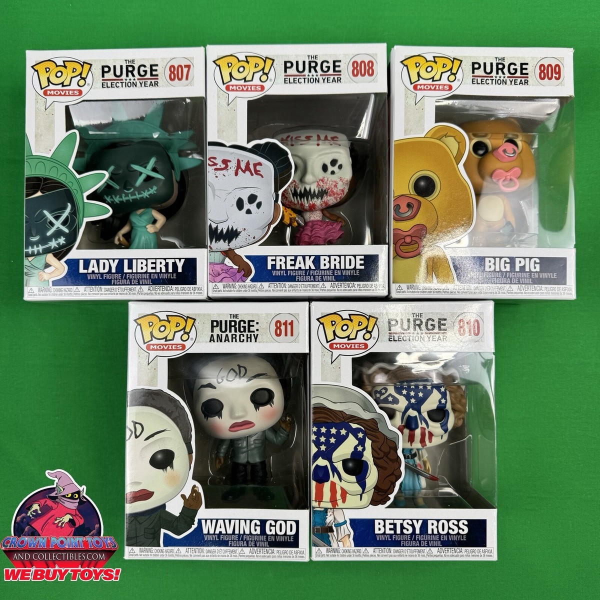 Funko Pop! Movies: The Purge (Election Year) pcs set #807-811